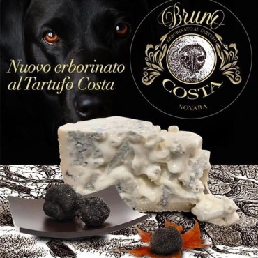 MARIO COSTA - Gorgonzola tartufato - latte vaccino - 45% MG - 1,5 kg - ¼ forma - TMC 28 giorni