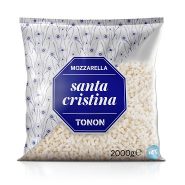 TONON CASEIFICIO - Mozzarella di vacca cubettata 2 kg - TMC 17 giorni