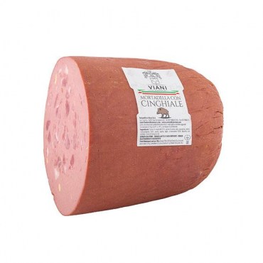 VIANI Mortadella con cinghiale e pinoli - 1/2 pezzo, circa 4,5 kg - TMC 5 settimane - SV  4,5 kg