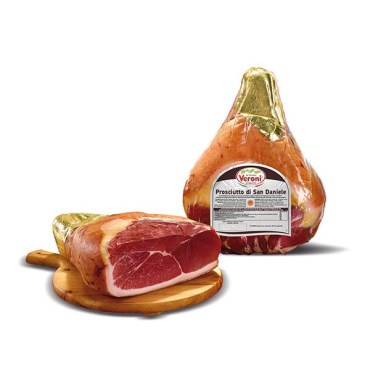 VERONI Prosciutto Crudo San Daniele DOP pressato - 1/1 pezzo, circa 7,3 kg - disossato, senza gambetto, con cotenna - stagionato 14 mesi - SV  7,3 kg