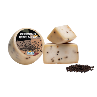 BUSTI Pecorino con pepe nero 1 kg - TMC 2 mesi - stagionato 20 giorni