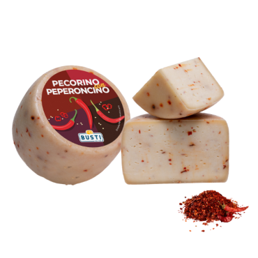 BUSTI Pecorino con peperoncino 1 kg - TMC 2 mesi - stagionato 20 giorni