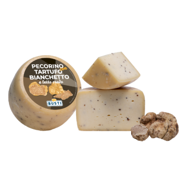 BUSTI Pecorino con tartufo bianco 1 kg - TMC 2 mesi - stagionato 45 giorni