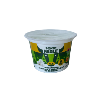 PONTE REALE Mozzarella Bufala Campana DOP dell\'entroterra Casertano 5 x 50 g - TMC 18 giorni