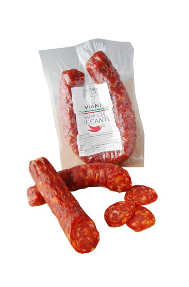 VIANI Mini salsiccia piccante curva 400 gr - TMC 11 settimane