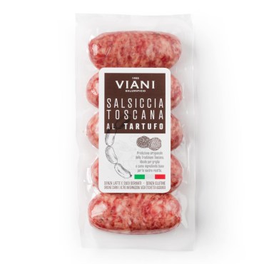 SALUMIFICIO VIANI Salsiccia di puro suino con tartufo - 5 x 60 g = 300 g - TMC 28 giorni