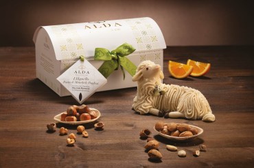 ALDA DOLCI TRADIZIONI Agnello in pasta di mandorle con Gianduia 500 g - TMC 4 mesi