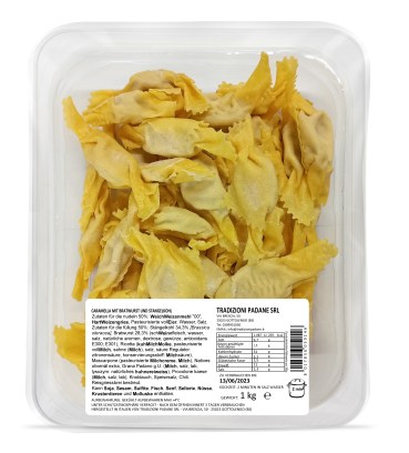 TRADIZIONI PADANE Caramellona salsiccia e friarielli 28~ x 35 g = 1 kg - TMC 1 mese - 2 minuti di cottura